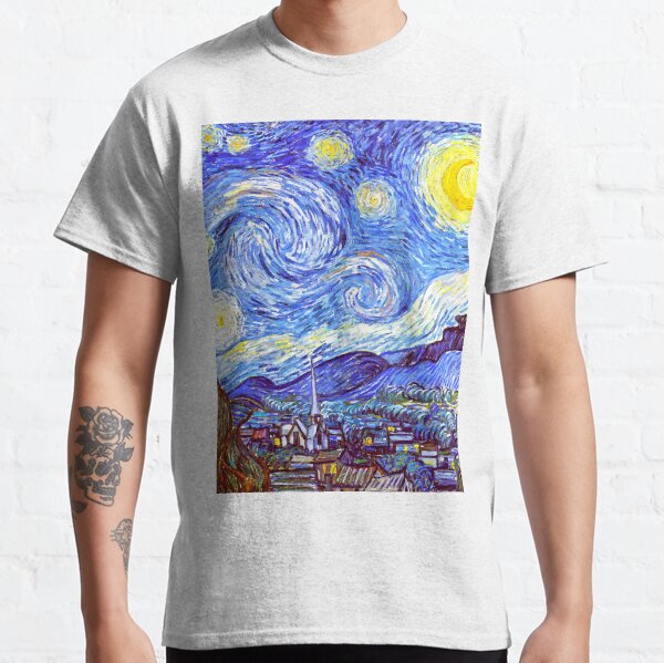 Van Gogh 3dRose VintageChest Masterpieces T-Shirts Starry Night Over The Rhone