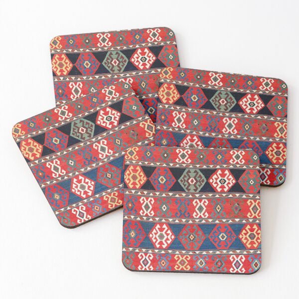Item preview, Kuba East Caucasus Antique Kilim Print designed and sold by Vicky Brago-Mitchell®.