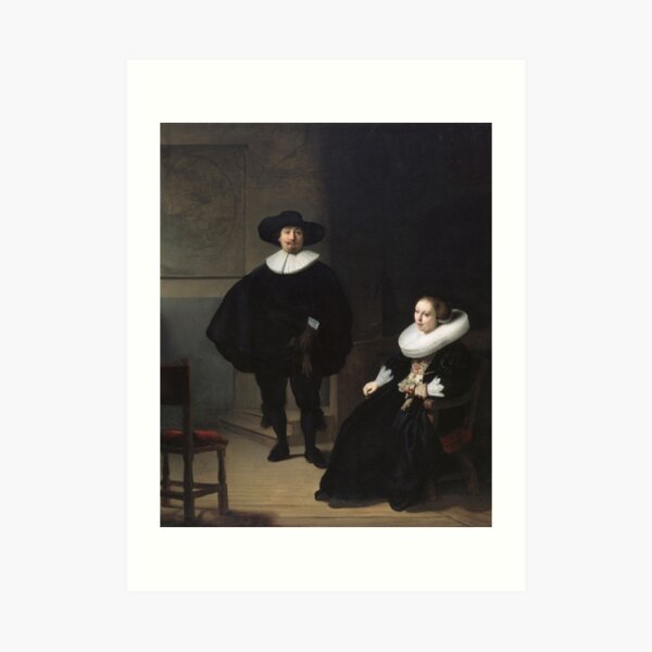 A Lady and Gentleman in Black Art Print