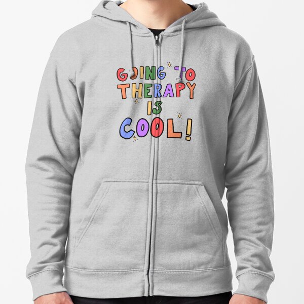 Aller en thérapie, c'est cool! Veste zippée à capuche