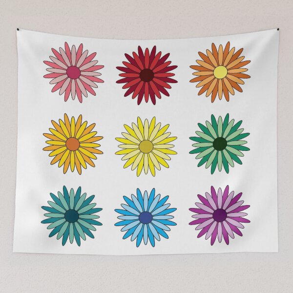 Item preview, 9 Rainbow Flowers  designed and sold by terryleila.
