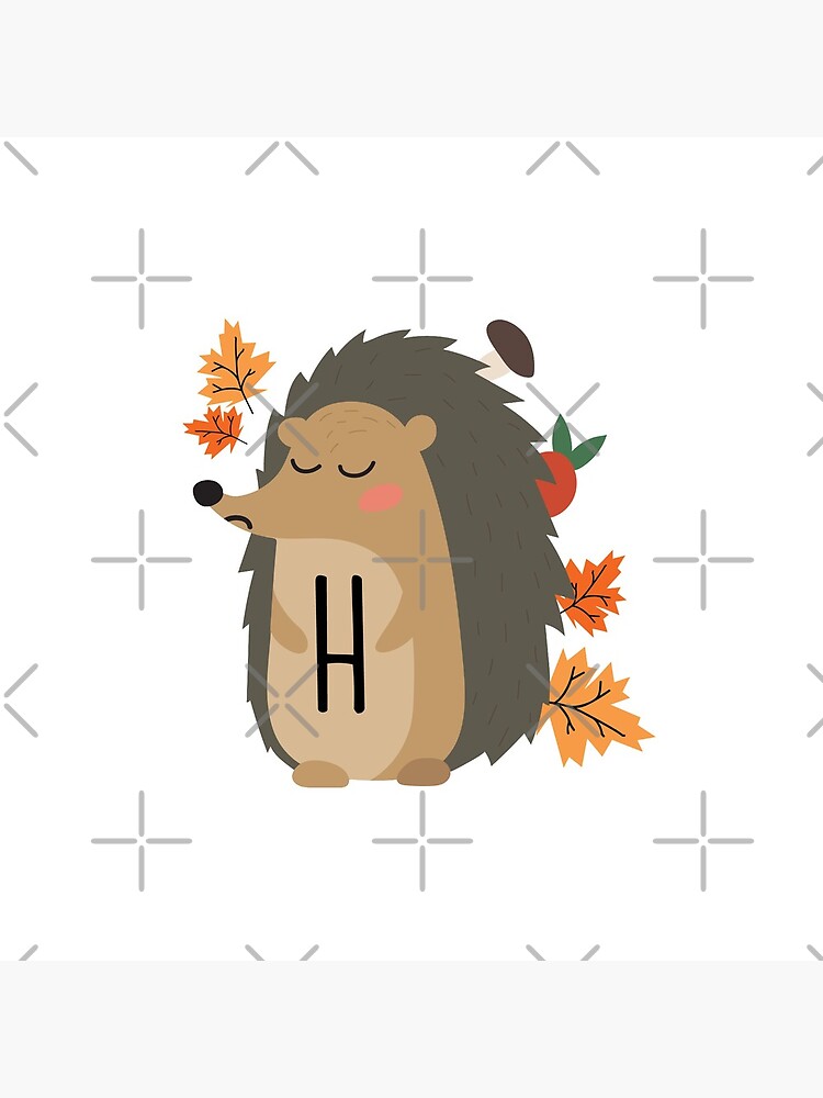 letter-h-hedgehog-coasters-set-of-4-for-sale-by-ourcharlie-redbubble