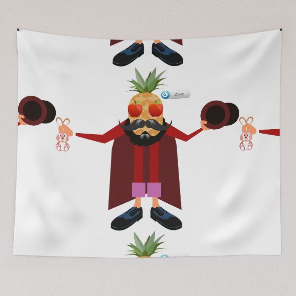 Item preview, funny hipster pineapple magician pulls out a rabbit from his hat || funny hipster pineapple t-shirt ,poster,sticker,many more  designed and sold by KARTICK DUTTA.