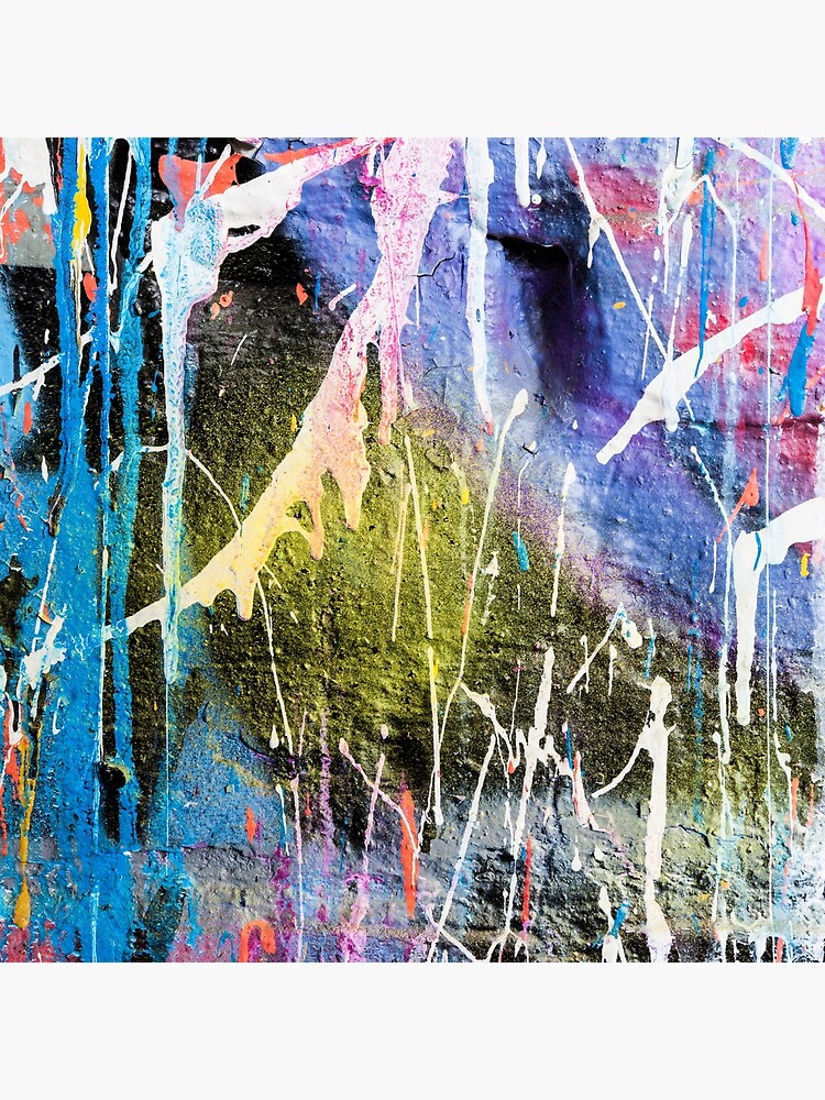 Dripping paint graffiti wall by Juhku