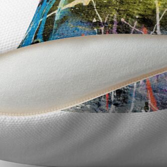 Alternate view of Dripping paint graffiti wall Throw Pillow