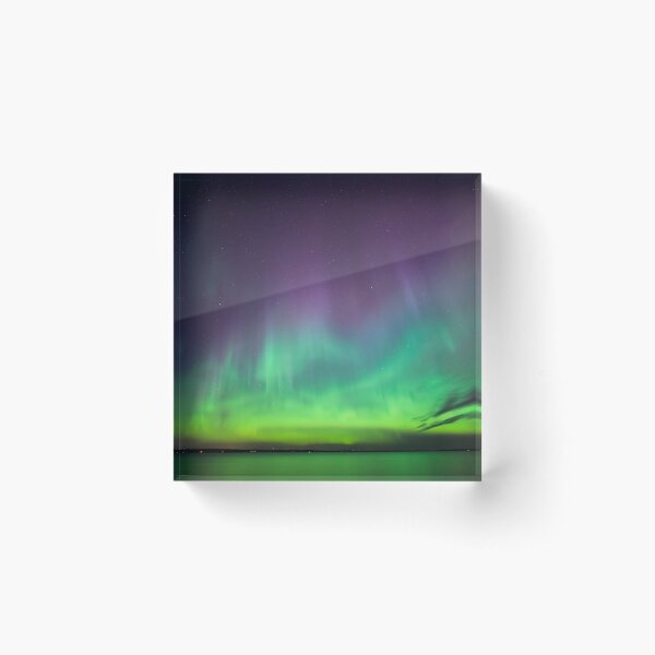 Item preview, Beautiful northern lights over lake in Finland designed and sold by Juhku.