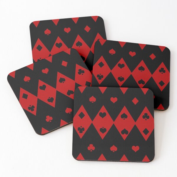 Item preview, Black and Red Playing Card Shapes designed and sold by Gravityx9.