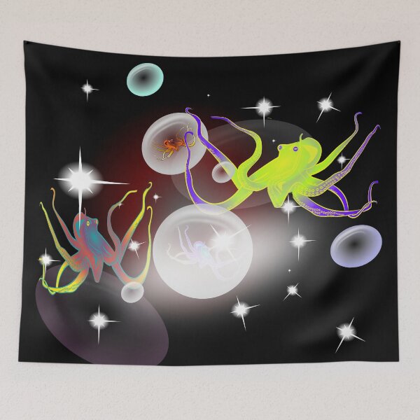 Item preview, Octopuses in space designed and sold by Gartenfreund.