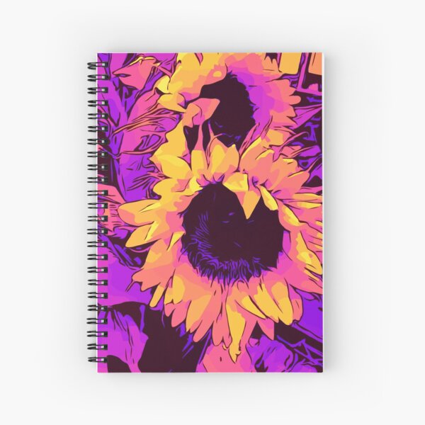 Funky Sunflowers" Blumen-Poster „WelikeFlowers" Spiralblock