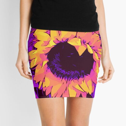 Funky Sunflowers" Blumen-Poster „WelikeFlowers" Minirock