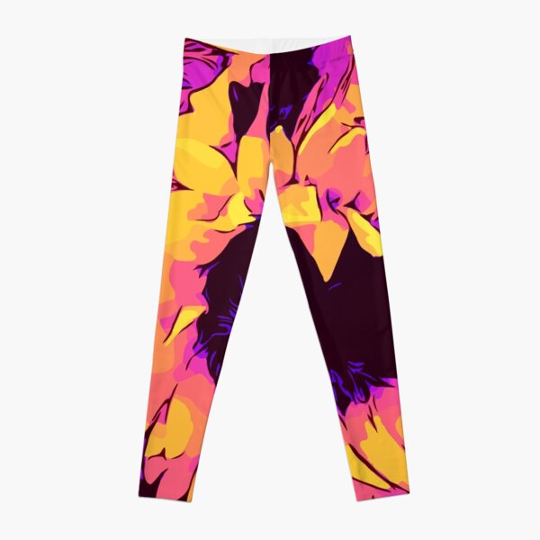 Funky Sunflowers" Blumen-Poster „WelikeFlowers" Leggings