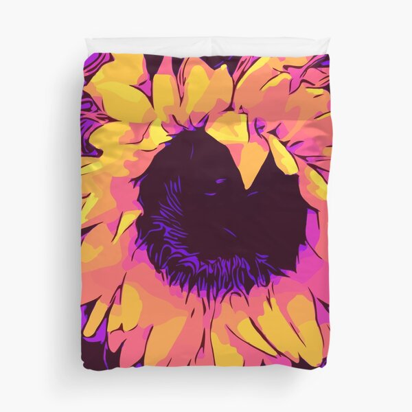 Funky Sunflowers" Blumen-Poster „WelikeFlowers" Bettbezug