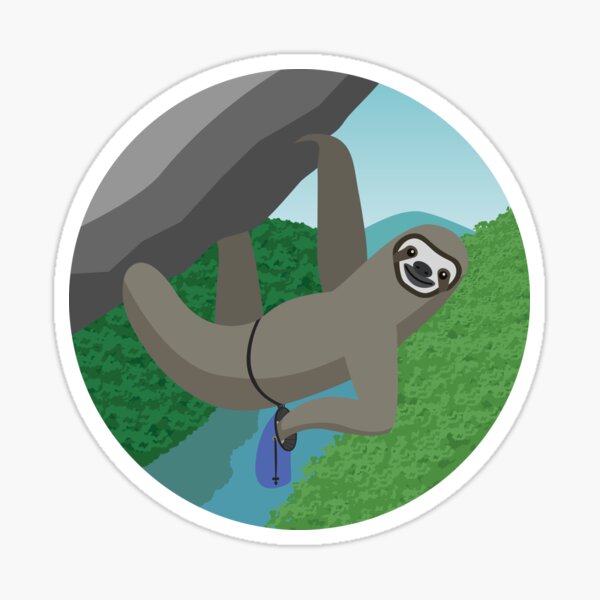Rock Climbing Sloth | New River Gorge Sticker