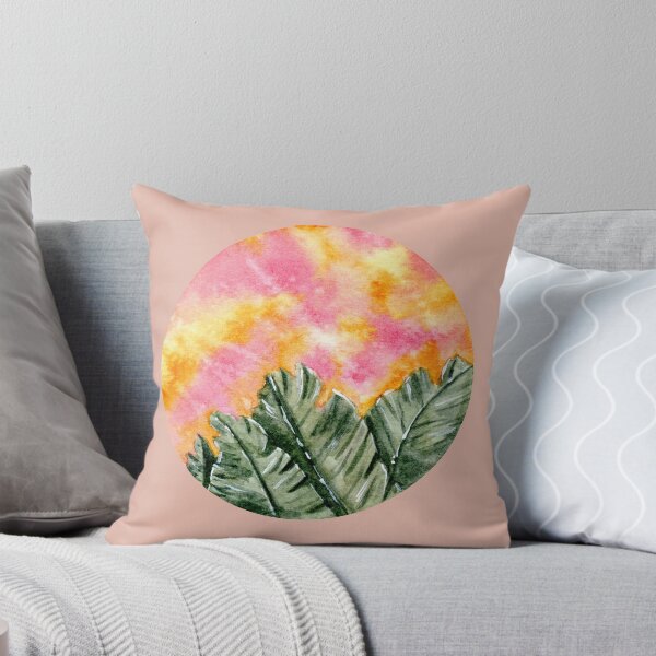 Item preview, Tropical Leaves - Round - Watercolour Painting designed and sold by Pattokarts.