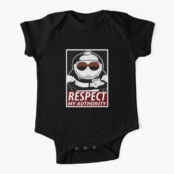 Respect My Authority - South Park Cartman Short Sleeve Baby One-Piece