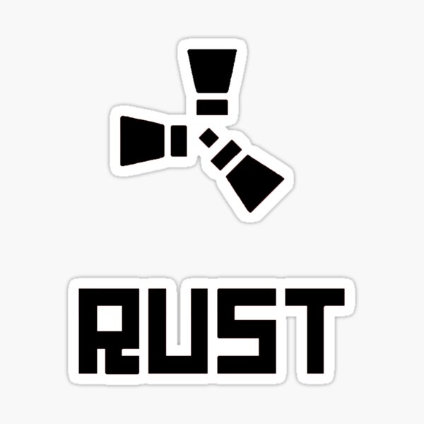 "Rust Game " Sticker for Sale by Dubbleu Redbubble