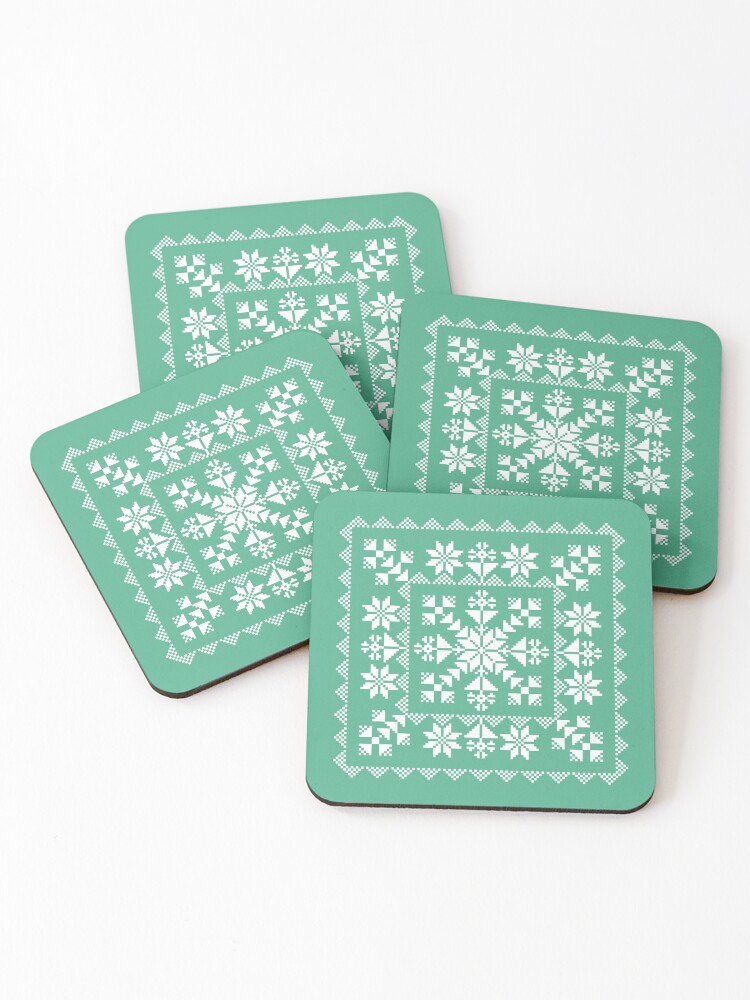 Thumbnail 1 of 5, Coasters (Set of 4), Nordic Folk designed and sold by illidesign.