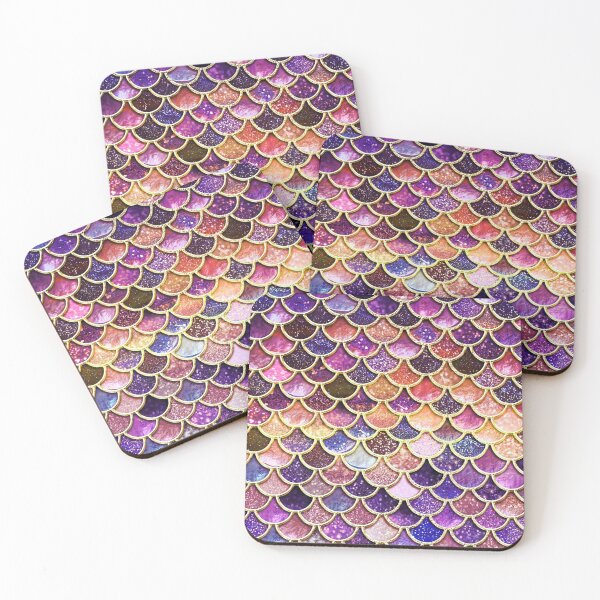 Item preview,  Autumnal Pink Sparkle Glitter Mermaid Scales designed and sold by UtArt.