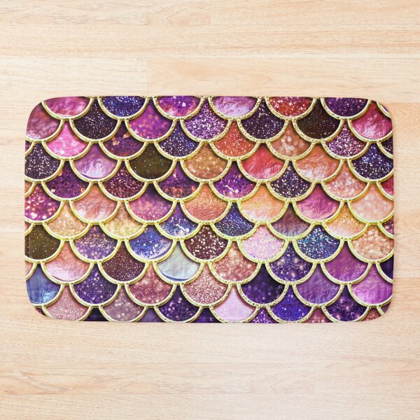 Item preview,  Autumnal Pink Sparkle Glitter Mermaid Scales designed and sold by UtArt.