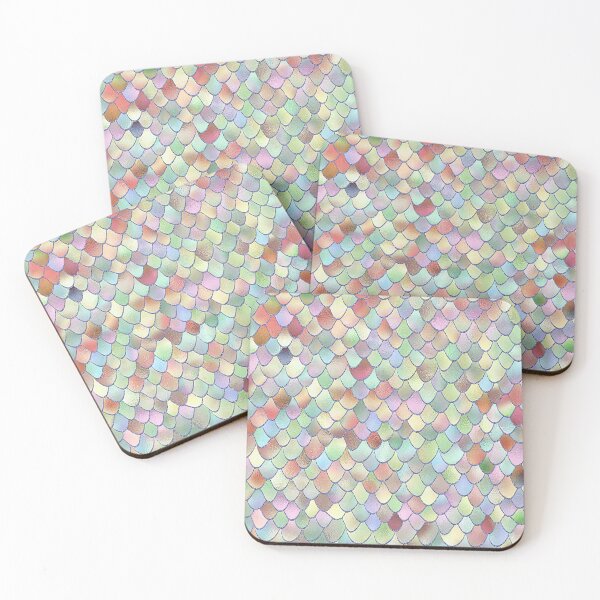 Item preview, Abstract wonky Pink Sparkle Faux Glitter Mermaid Scales designed and sold by UtArt.