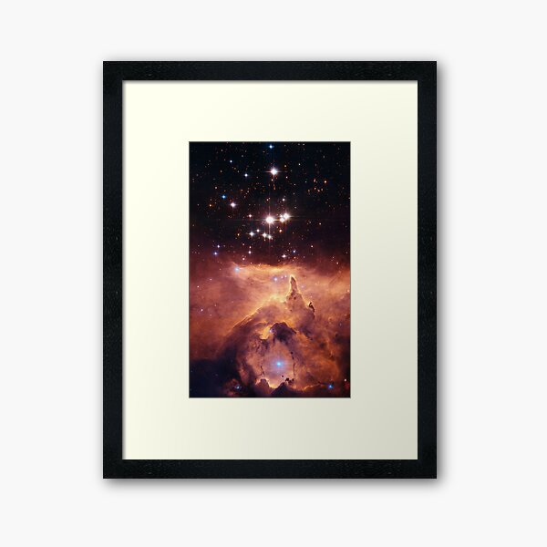 HUBBLE. NASA, Star Cluster, Pismis 24, with Nebula. Cosmos, Cosmic, Space, Telescope, Astronomy. Framed Art Print