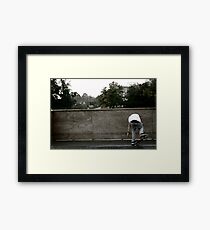 Skateboarding Contrast Framed Print