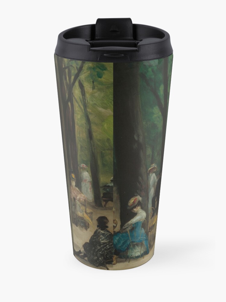 Alternate view of Luxembourg Gardens Oil Painting by William James Glackens Travel Mug