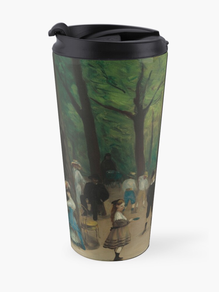 Alternate view of Luxembourg Gardens Oil Painting by William James Glackens Travel Mug