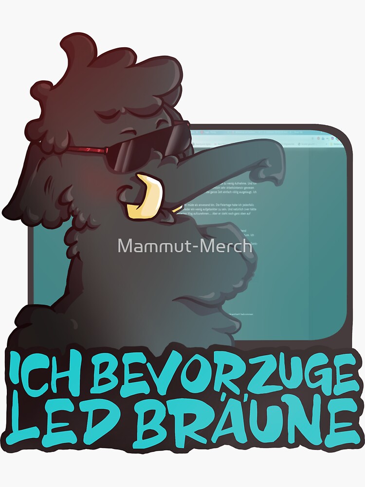 Thumbnail 3 of 3, Sticker, LED tan designed and sold by Mammut-Merch.