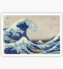 T-Shirts, Drucke usw. zum besten Preis - Hokusai - die große Welle vor Kanagawa - 1823 Sticker