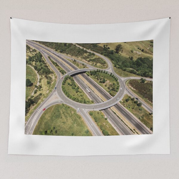 Item preview, Highway with roundabout from above designed and sold by MarioGuti.