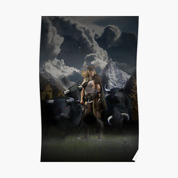 Gefjon - The Viking God Poster
