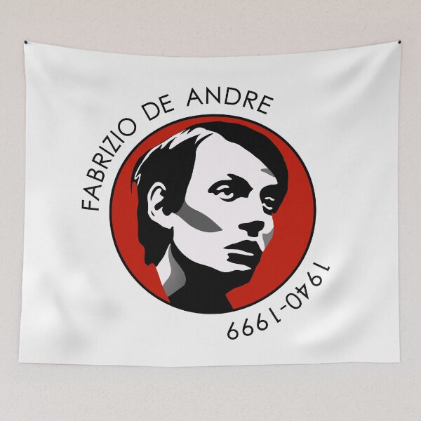 Item preview, Fabrizio de Andrè T-Shirt - 1940 - 1999 Maglietta designed and sold by IncognitoMode.