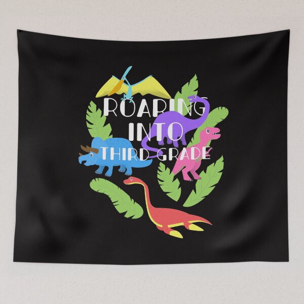 Item preview, Roaring Into 3rd Grade - Third Grader Dinosaur School Tee designed and sold by shoutoutshirtco.
