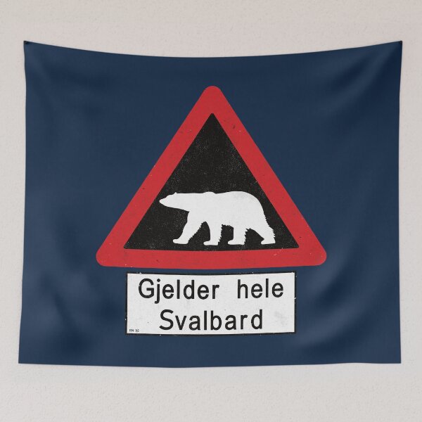 Item preview, Svalbard Polar Bear Sign - Gjelder hele Svalbard designed and sold by IncognitoMode.