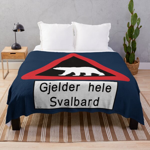 Item preview, Svalbard Beware of Polar Bears Sign - Gjelder hele Svalbard designed and sold by IncognitoMode.