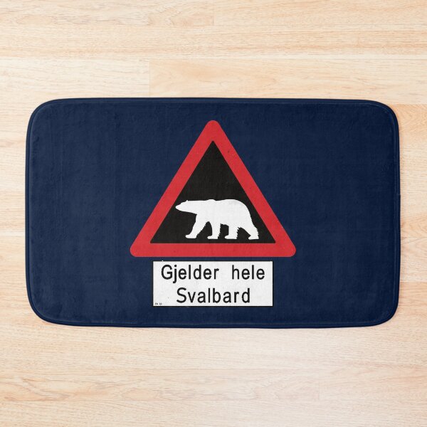 Item preview, Svalbard Beware of Polar Bears Sign - Gjelder hele Svalbard designed and sold by IncognitoMode.
