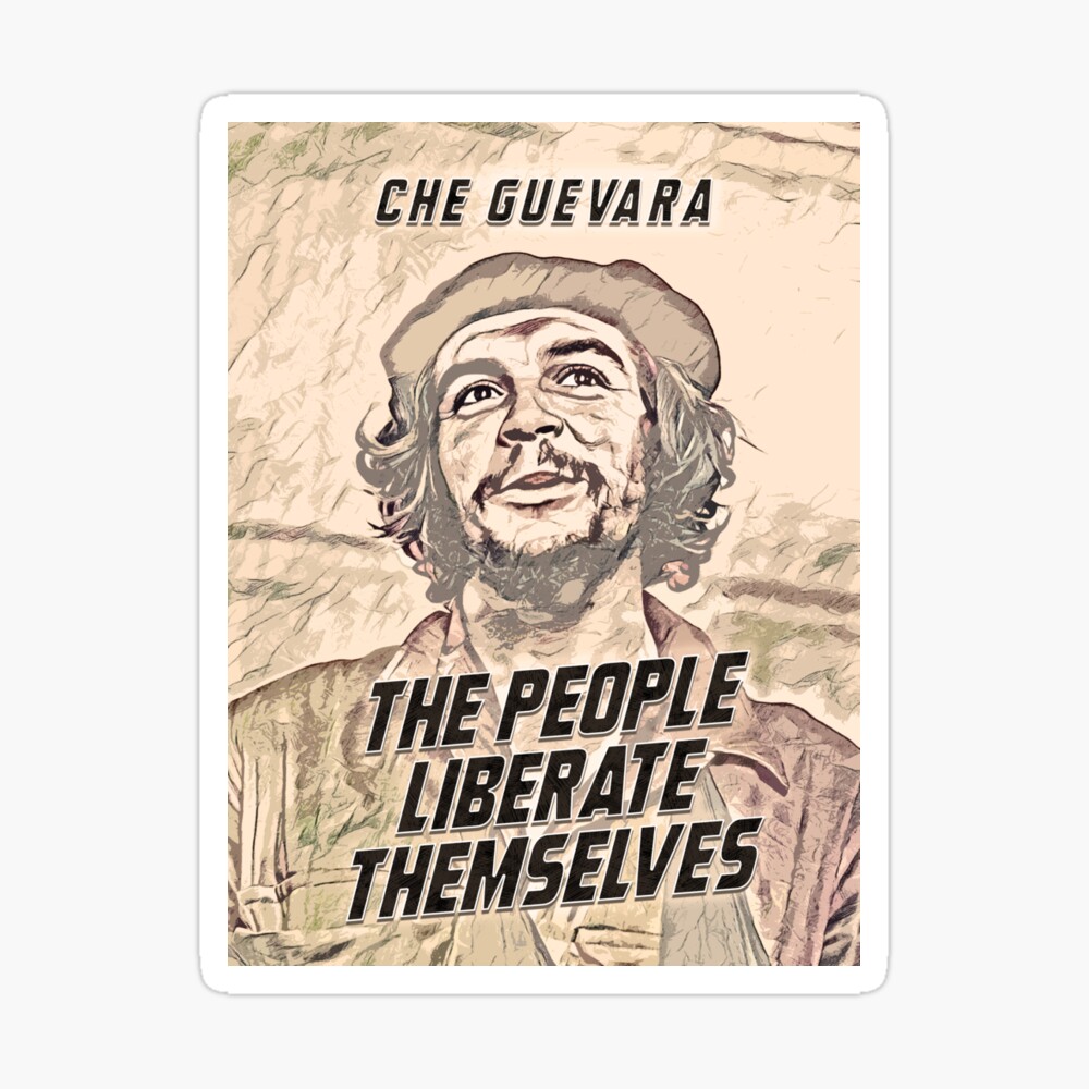 Poster Che Guevara Abstract Portrait Avec Citation Par Naumovski Redbubble