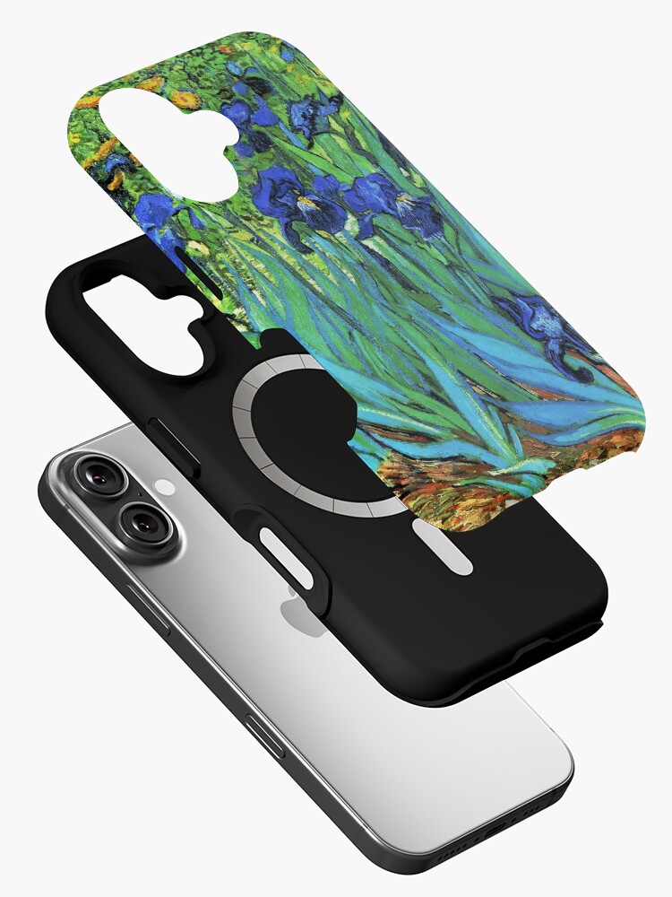 Thumbnail 2 of 4, iPhone Case, Van Gogh HDR Garden Irises designed and sold by VintageEraArt.