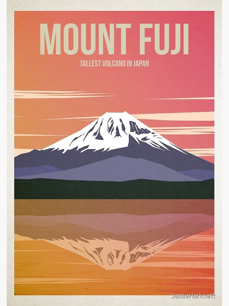Mount Fuji Travel Poster by JamieHarknett