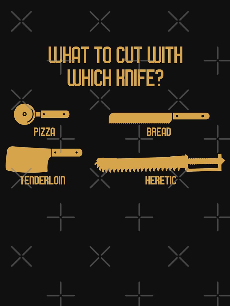 "What to Cut with which Knife Funny Wargaming Meme" Tshirt for Sale by