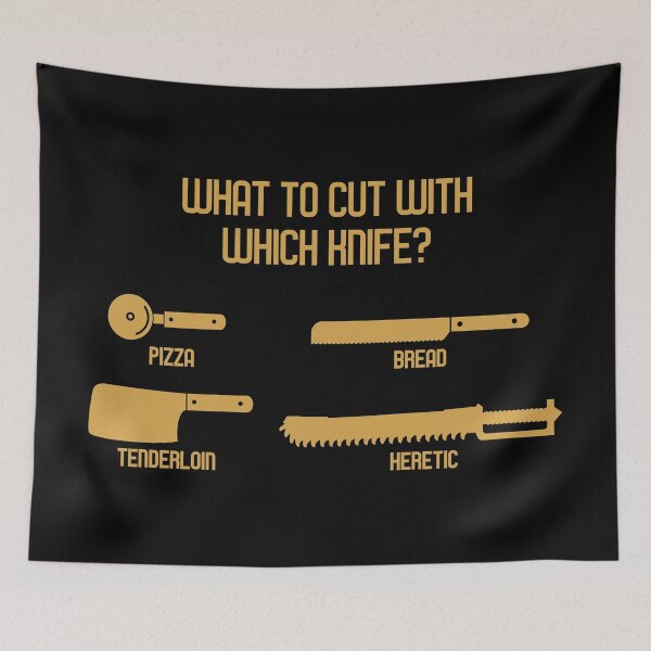Item preview, What to Cut with which Knife Funny Wargaming Meme designed and sold by pixeptional.