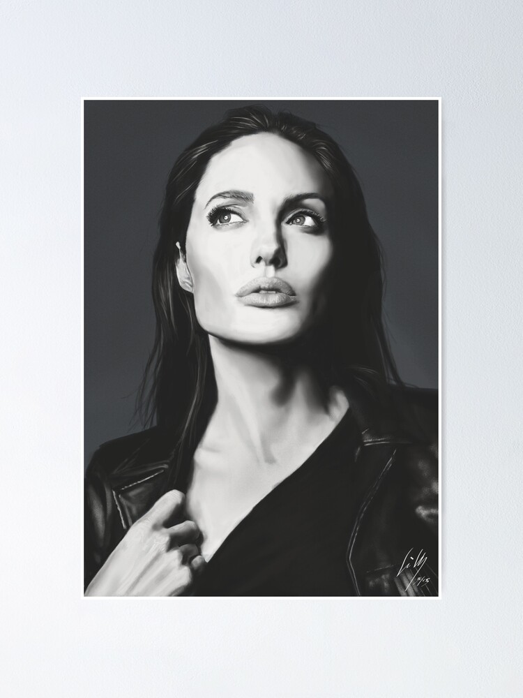 Angelina Jolie Poster For Sale By Lillycorradini Redbubble