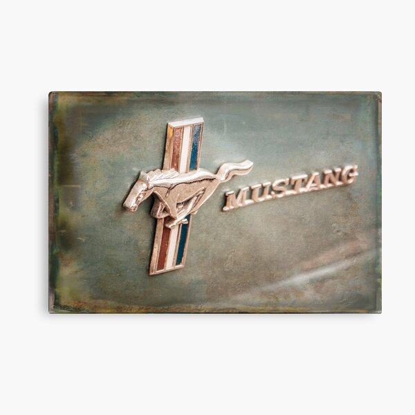 green Mustang Emblem Metallbild