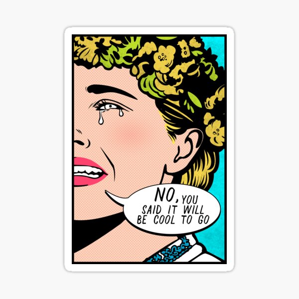 Midsommar Pop Art "No, you said it will be cool to go" Sticker