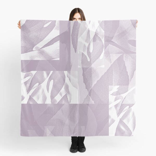 Purple Diaphanous Muted Fatsia Japonica Abstract - Jenny Meehan Scarf