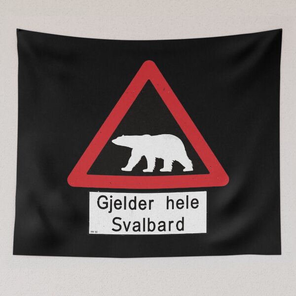 Item preview, Beware of Polar Bears Sign - Svalbard Norway - Gjelder hele Svalbard designed and sold by IncognitoMode.