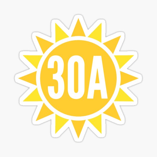 30A Sun Sticker