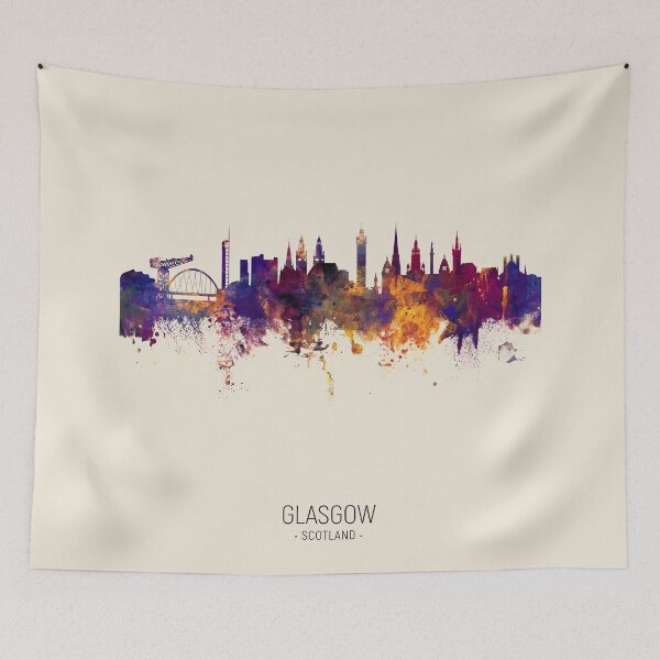 Item preview, Glasgow Scotland Skyline designed and sold by ArtPrints.