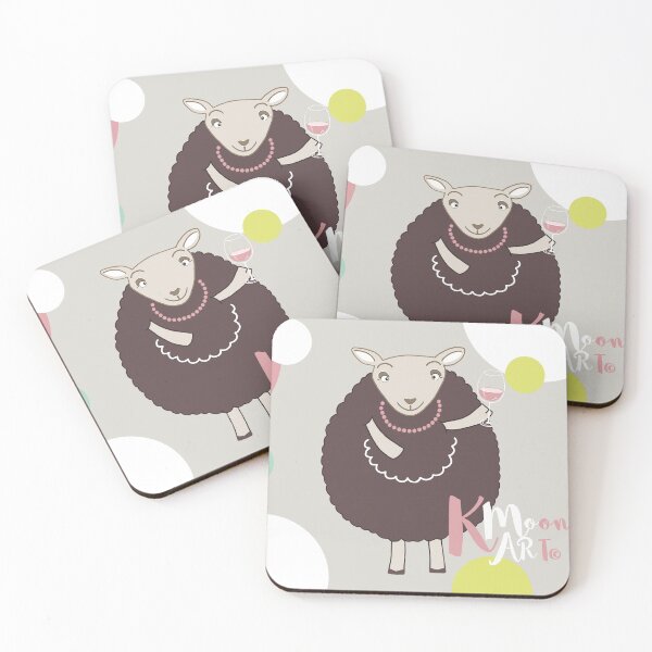 Item preview, Cheers! The Cute Purple Brown Sheep designed and sold by kmoonart.